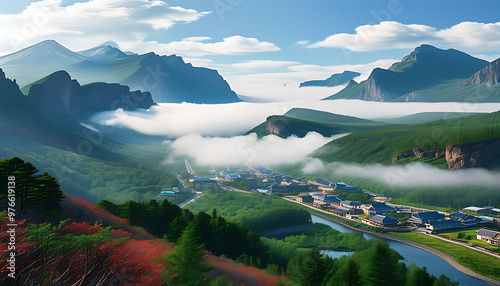 Scenic beauty of Changbai Mountain and Erdao Baihe Town, a journey of beauty and health photo