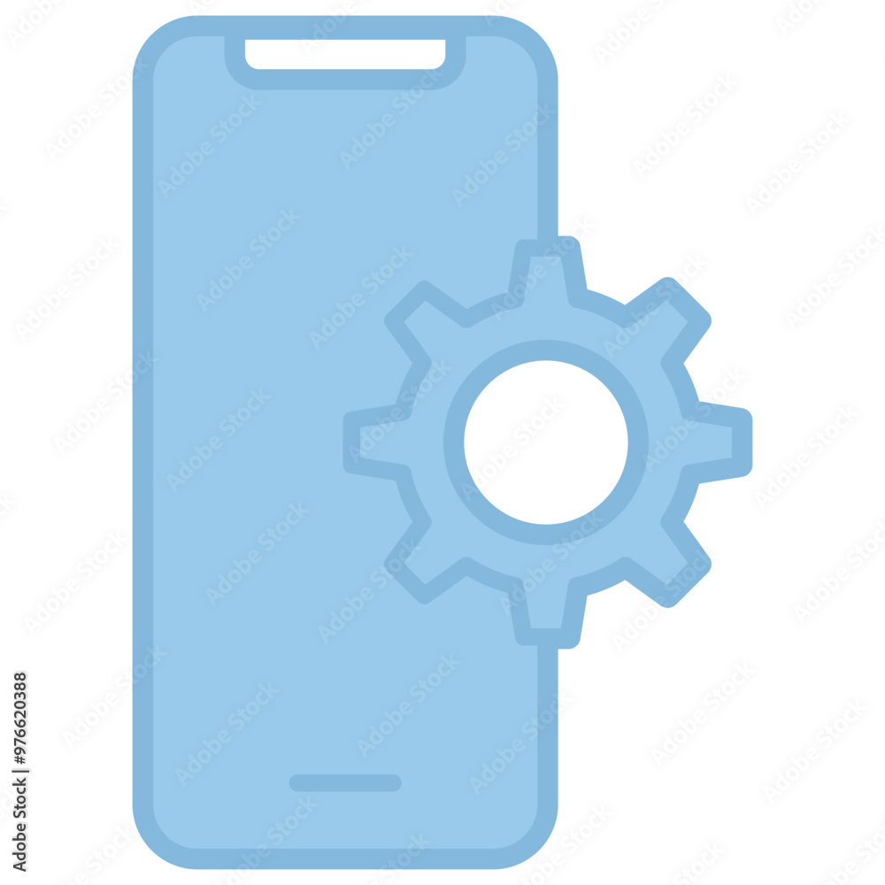 Mobile development icon with line color style Mobile development icon with line color style