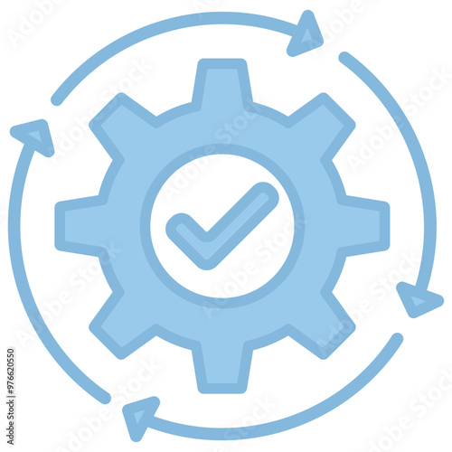 Management icon with line color style