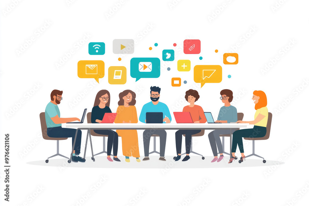 Colleagues who are talking in the office Colleagues who are talking in the office
