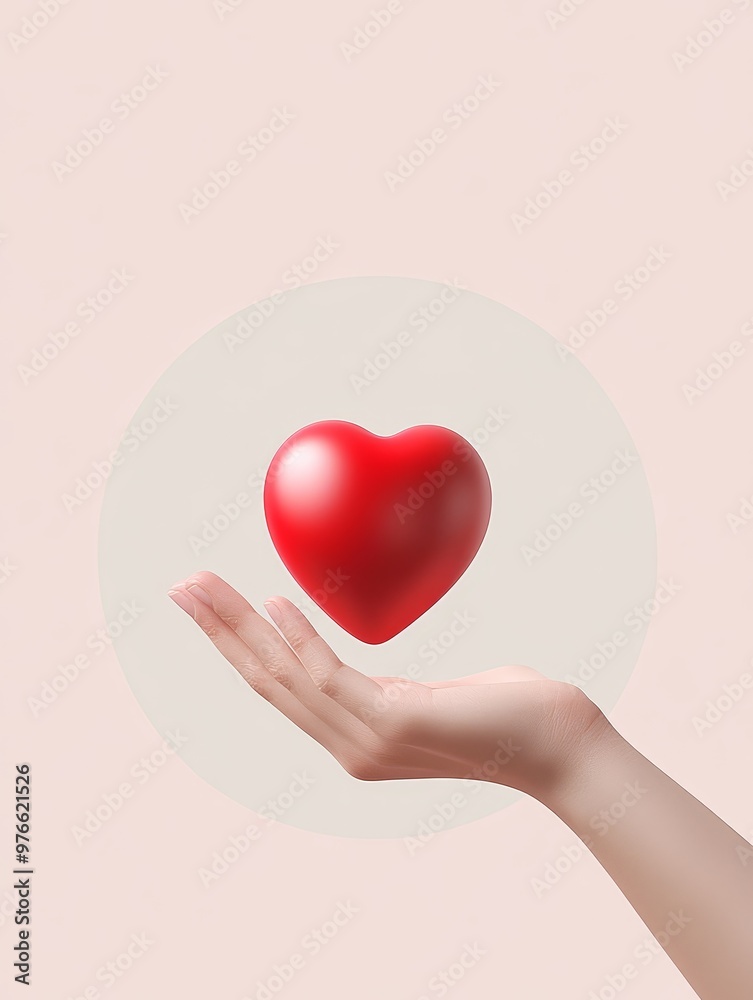 A gentle hand cradles a vibrant red heart, representing love, care, protection, compassion, and unity. A gentle hand cradles a vibrant red heart, representing love, care, protection, compassion, and unity.