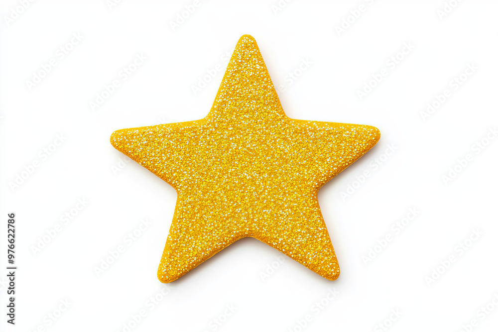 Obraz premium Yellow star isolated on white background.