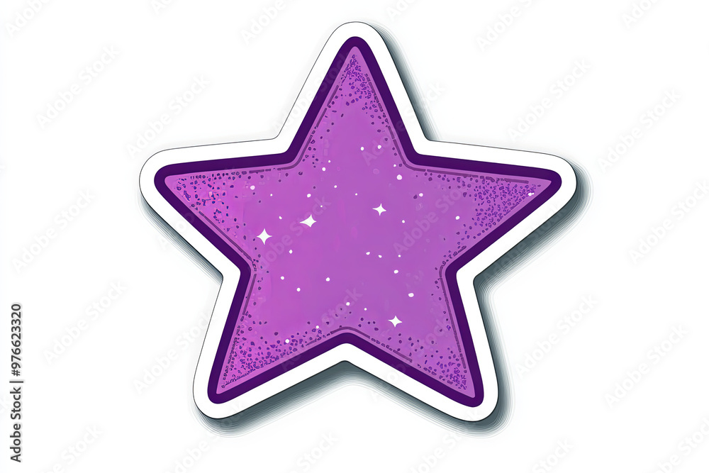 Violet star isolated on white background. Violet star isolated on white background.