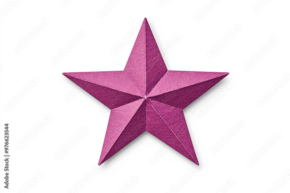 Obraz premium Pink star isolated on white background.