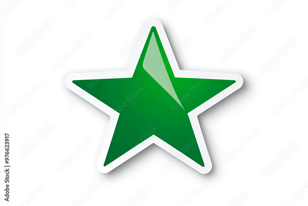 Green star isolated on white background. Green star isolated on white background.