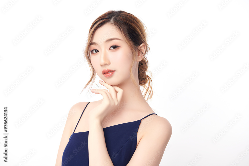Beautiful young asian woman with clean fresh skin on white background, Face care, Facial treatment, Cosmetology, beauty and spa, Asian women portrait. Beautiful young asian woman with clean fresh skin on white background, Face care, Facial treatment, Cosmetology, beauty and spa, Asian women portrait.