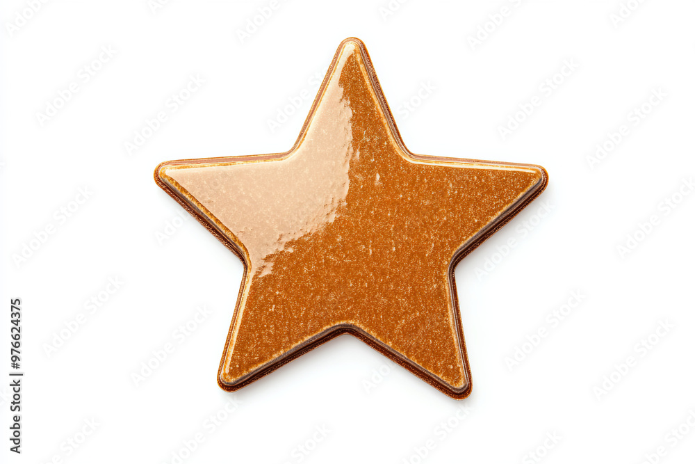 Brown star isolated on white background. Brown star isolated on white background.
