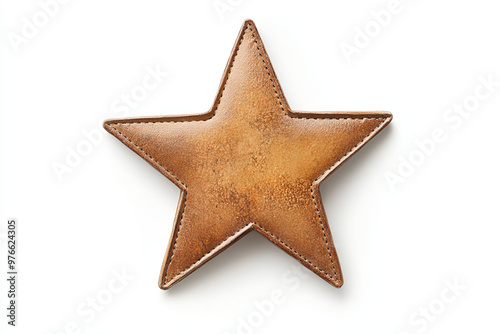 Brown star isolated on white background.