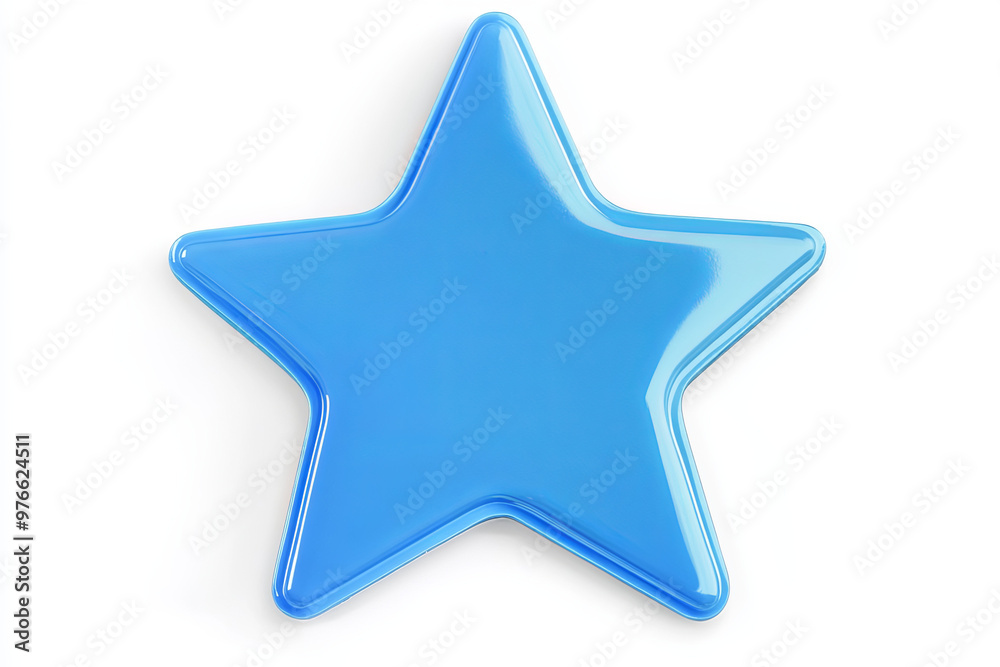 Blue star isolated on white background. Blue star isolated on white background.