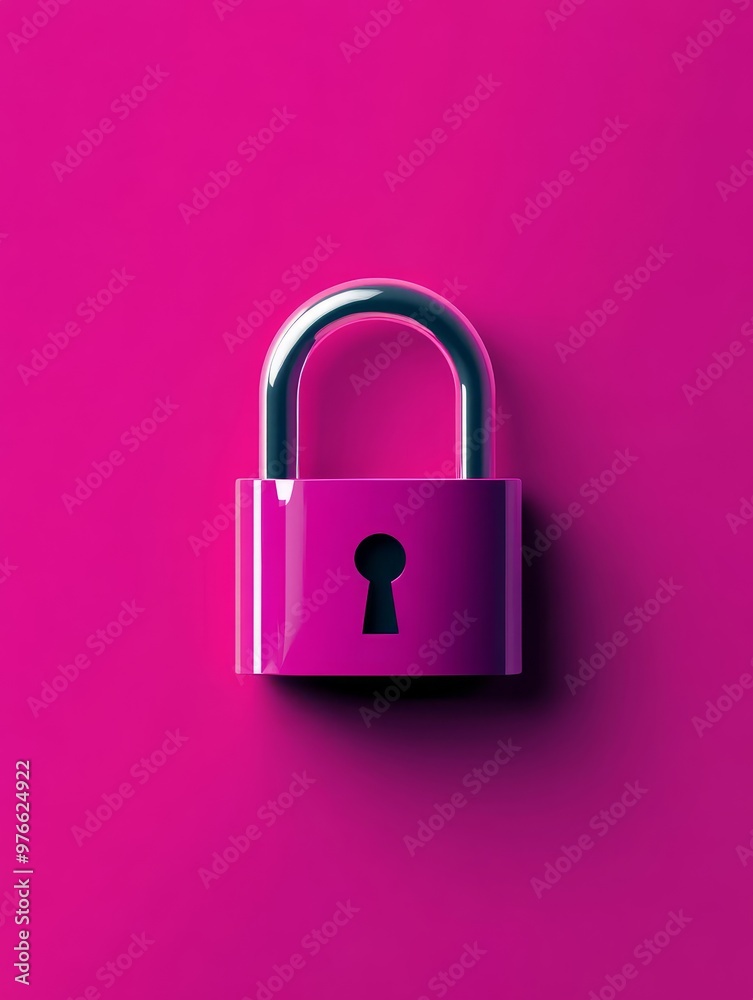 A pink padlock with a keyhole, symbolizing security, privacy, safety, protection, and access control. A pink padlock with a keyhole, symbolizing security, privacy, safety, protection, and access control.