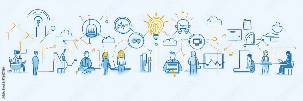 A team of business people collaborating around a Smart Growth Strategy. The image symbolizes teamwork, innovation, technology, progress, and success. A team of business people collaborating around a Smart Growth Strategy. The image symbolizes teamwork, innovation, technology, progress, and success.