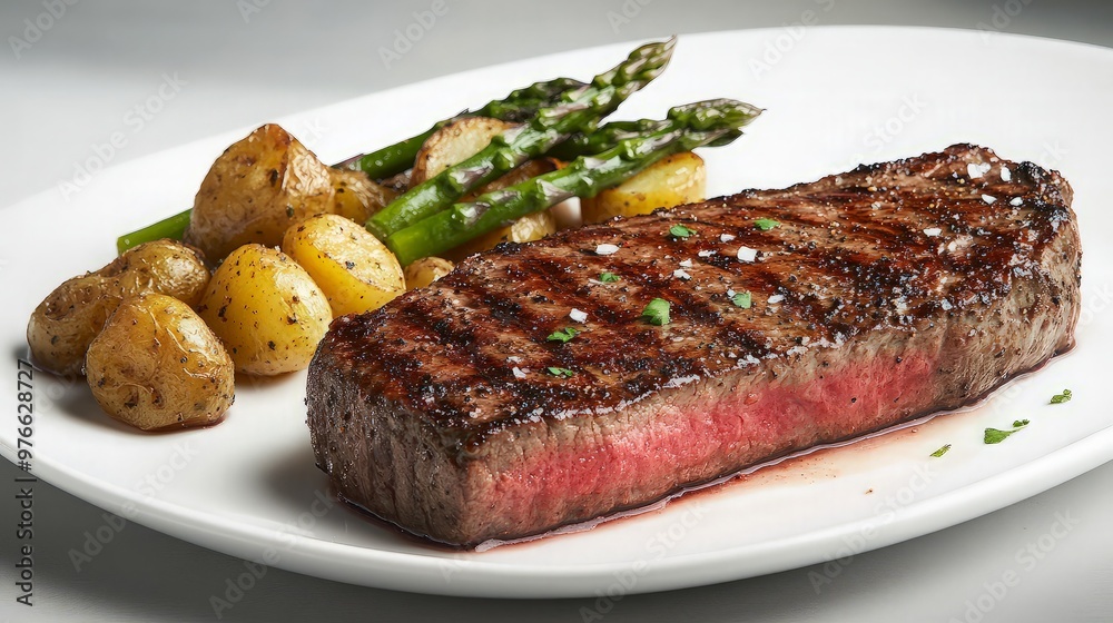 Grilled Steak with Asparagus and Potatoes Grilled Steak with Asparagus and Potatoes