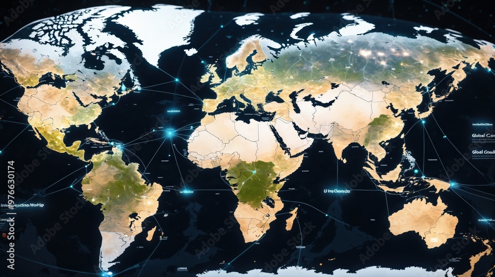 communication concept with globe and world map communication concept with globe and world map