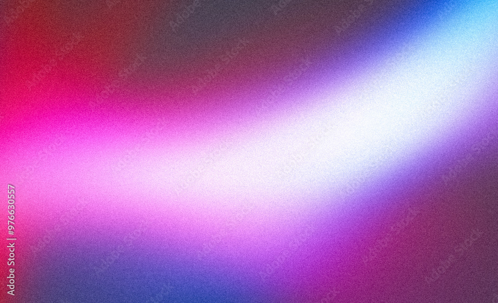 Fototapeta premium Grainy gradient background pink purple blue abstract glowing color wave black backdrop, noise texture banner poster header design, banner