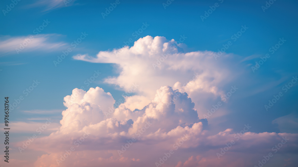 A photo of a fluffy white cloud in the sky. The cloud has a few layers and is located against a clear blue sky. The sky has a few wispy clouds. The photo has a soft focus. A photo of a fluffy white cloud in the sky. The cloud has a few layers and is located against a clear blue sky. The sky has a few wispy clouds. The photo has a soft focus.