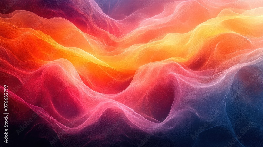 Obraz premium Abstract Waves of Color with Gradient Background Perfect for Modern Art Displays and Design Projects