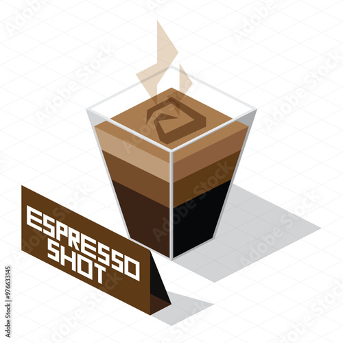 isometric coffee cup graphic element