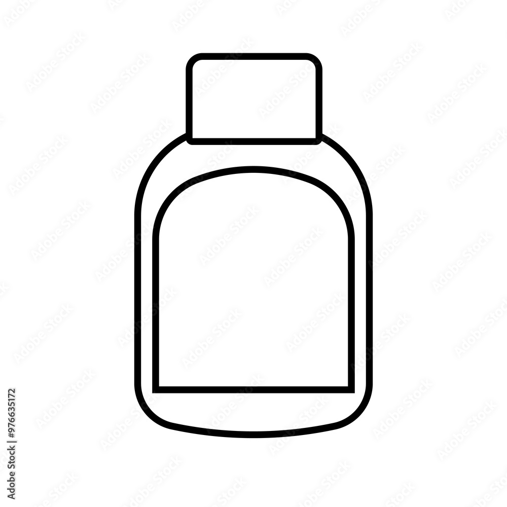 Plastic bottle line icon vector illustration, skincare or healthcare packaging bottles line art Plastic bottle line icon vector illustration, skincare or healthcare packaging bottles line art