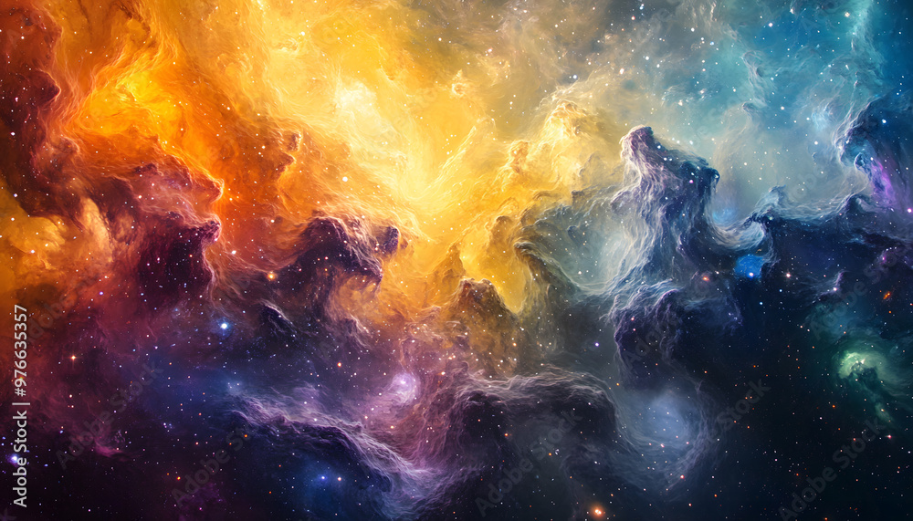 Galaxy Dreamscape: A vibrant, colorful galaxy with swirling stars and nebulae, evoking a sense of cosmic wonder.