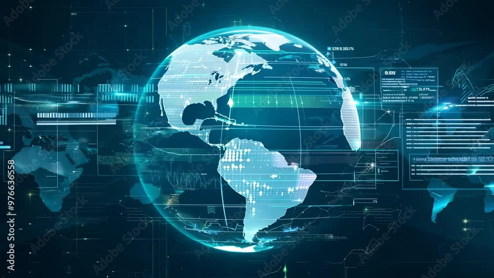 A futuristic digital rendering of Earth, featuring data overlays and holographic elements, representing global technology and connectivity.
A futuristic digital rendering of Earth, featuring data overlays and holographic elements, representing global technology and connectivity.