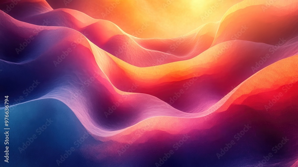 Fototapeta premium Colorful Gradient Background with Abstract Shapes for Modern Design Projects and Creative Use
