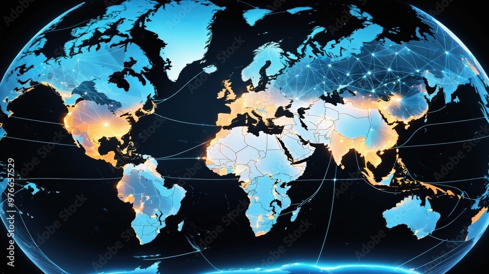 communication concept with globe and world map communication concept with globe and world map
