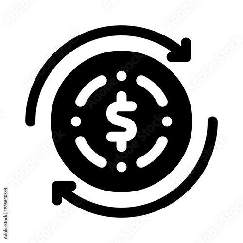 cash flow glyph icon