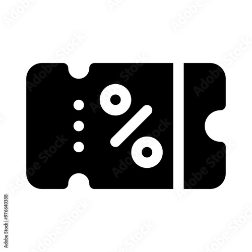 coupon glyph icon