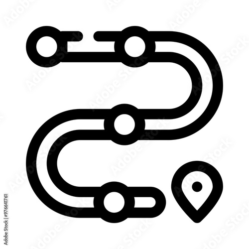 roadmap line icon