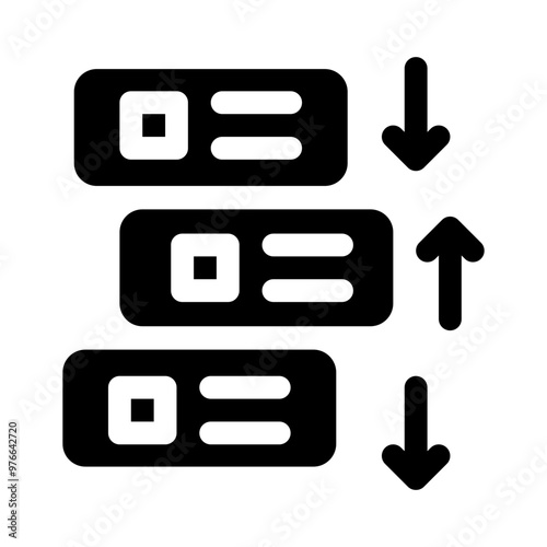 feature prioritization glyph icon