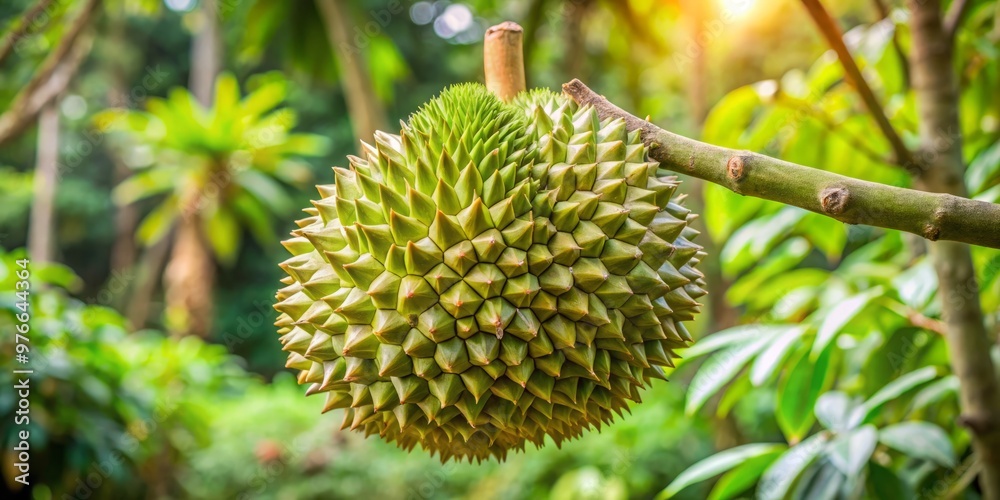 Tropical spiky fruit with green skin and vibrant yellow flesh is highly revered, earning the nickname Tropical spiky fruit with green skin and vibrant yellow flesh is highly revered, earning the nickname