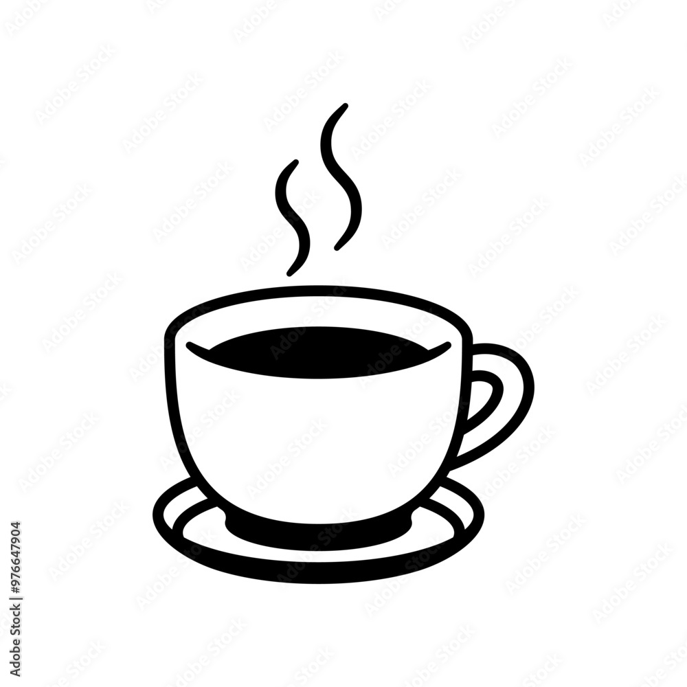 Coffee cup icon isolated on white background. Coffee cup icon isolated on white background.