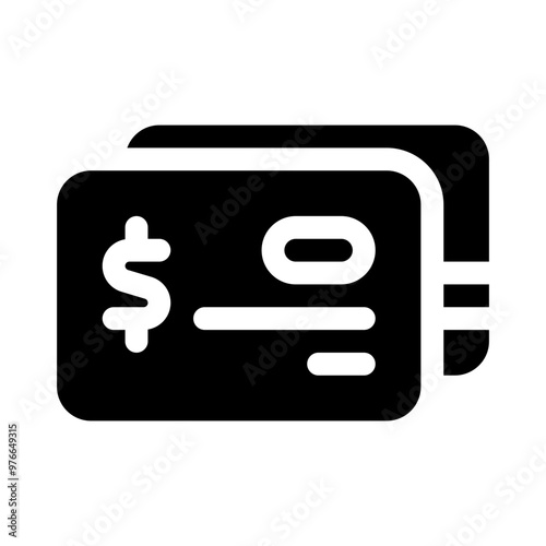 prepaid card glyph icon