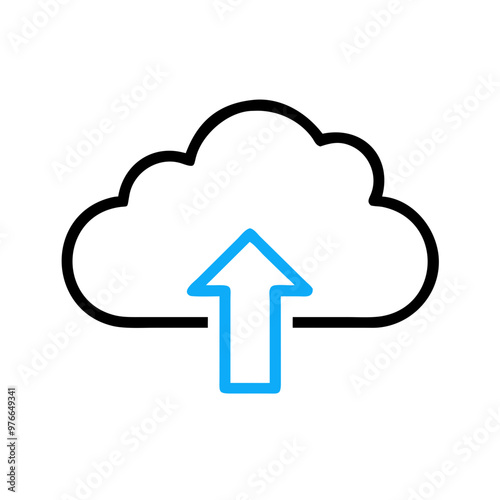 cloud computing concept illustration, cloud migration icon