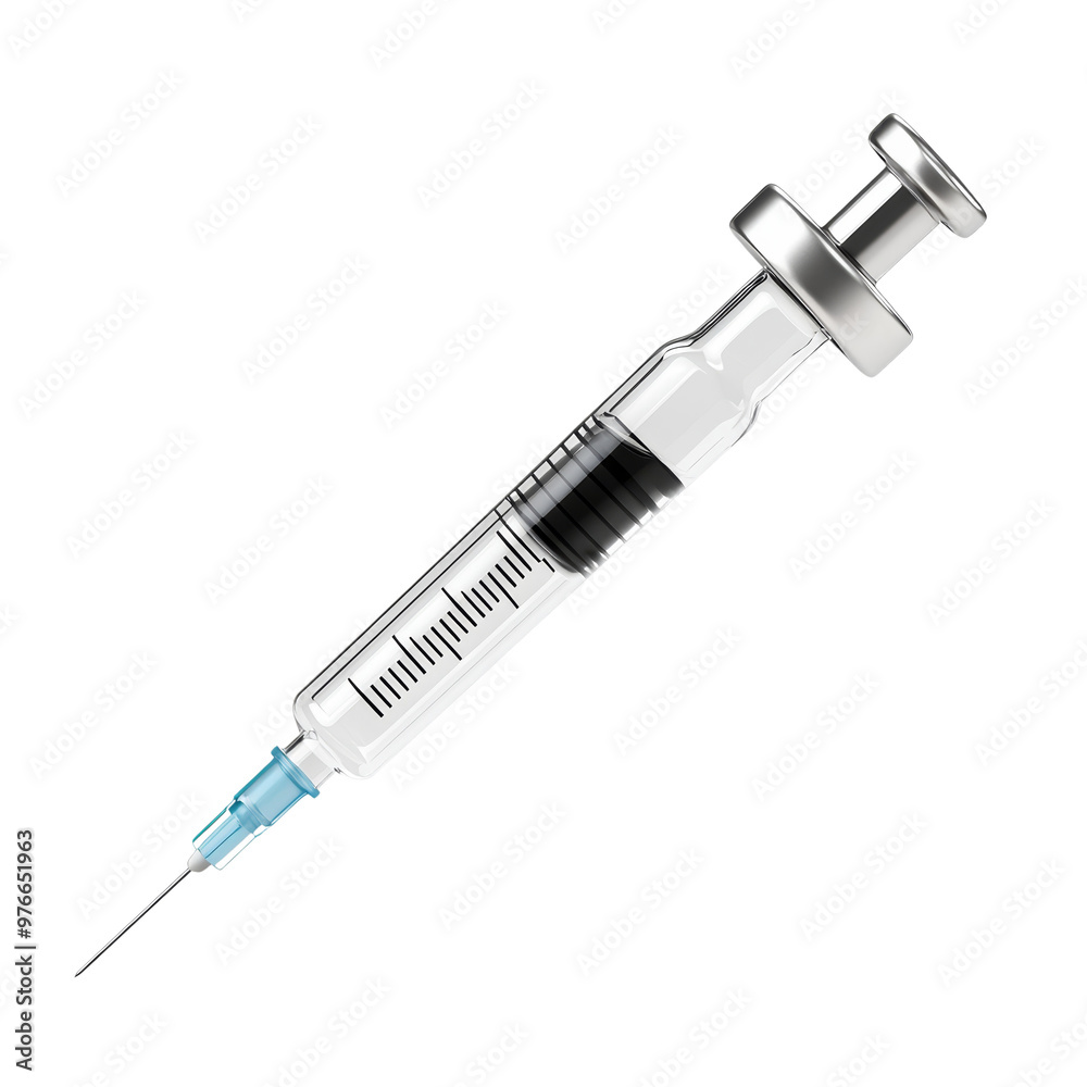 Syringe with needle filled with medication for medical use and vaccination Syringe with needle filled with medication for medical use and vaccination