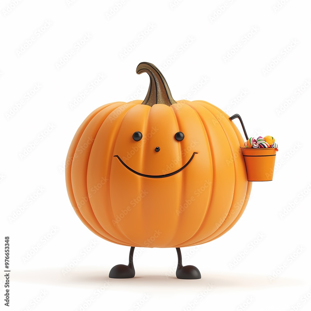 Obraz premium Happy Halloween Pumpkin Ready for Trick or Treat 