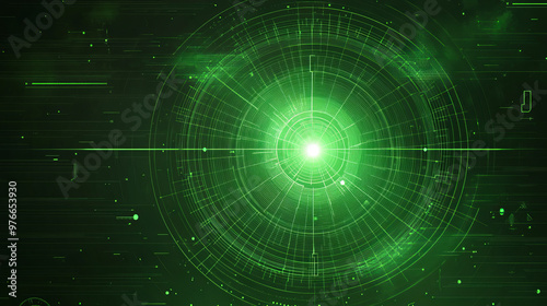 Green radar screen vector illustration, suitable for your design needs.