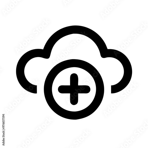 cloud computing concept, scalability cloud icon