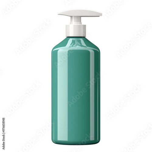 Teal pump bottle for liquid soap or lotion with a clean design