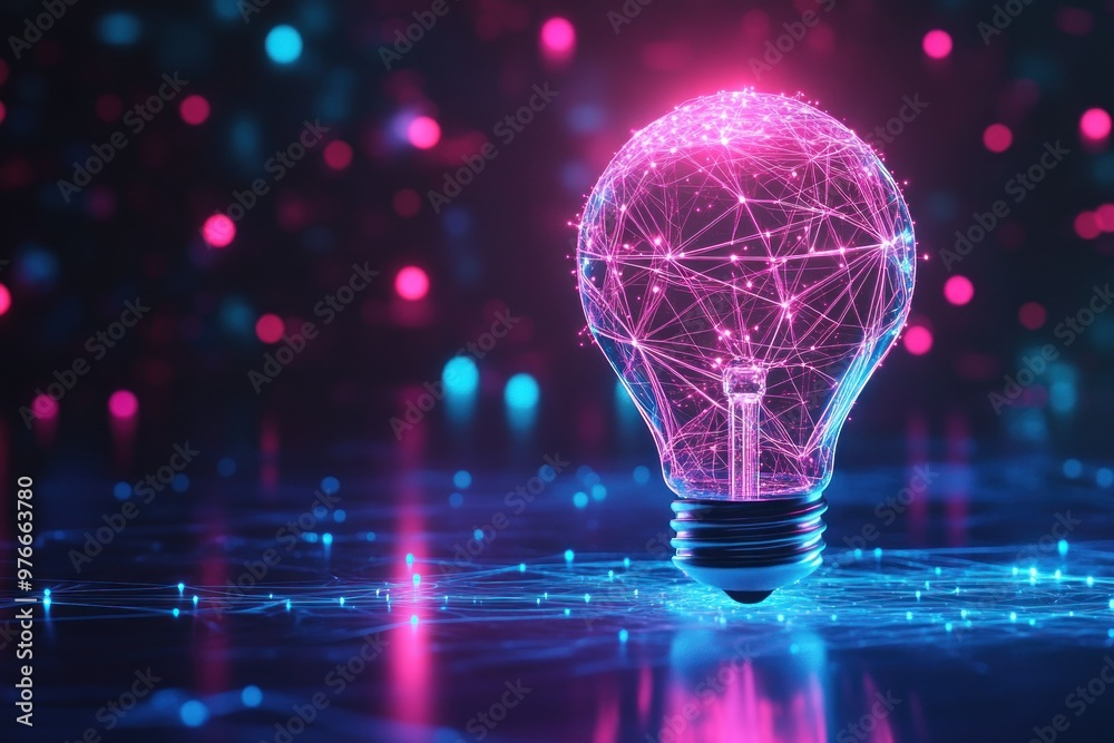 Glowing Lightbulb of Ideas Glowing Lightbulb of Ideas