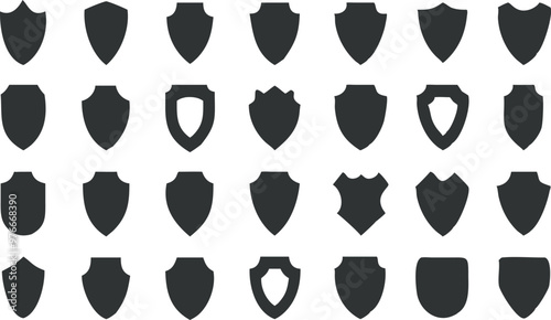 Shield icons collection. Protect shield vector
