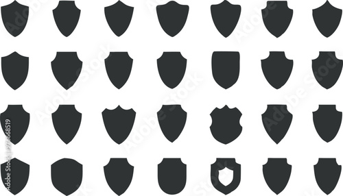 Shield icons collection. Protect shield vector