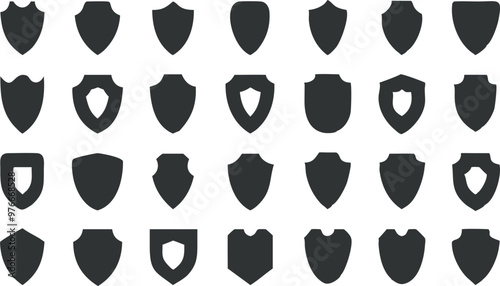 Shield icons collection. Protect shield vector