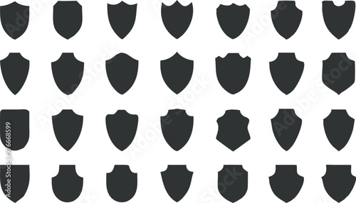 Shield icons collection. Protect shield vector