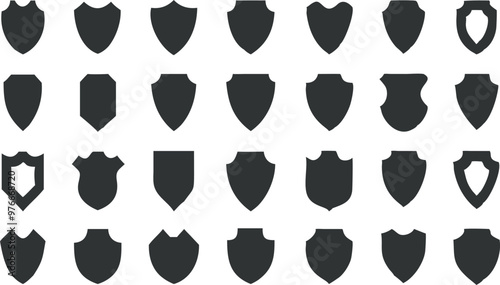 Shield icons collection. Protect shield vector