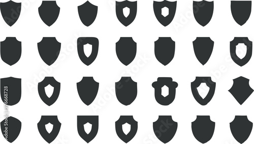 Shield icons collection. Protect shield vector