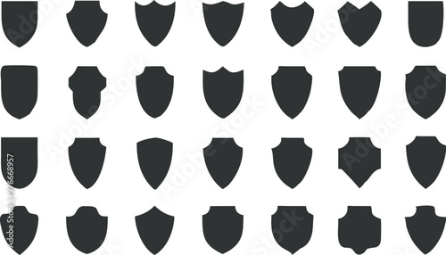 Shield icons collection. Protect shield vector