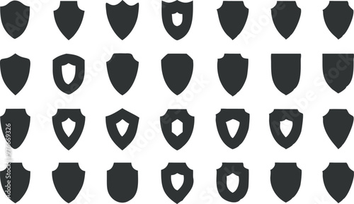 Shield icons collection. Protect shield vector