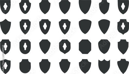 Shield icons collection. Protect shield vector