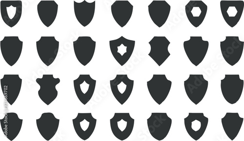 Shield icons collection. Protect shield vector